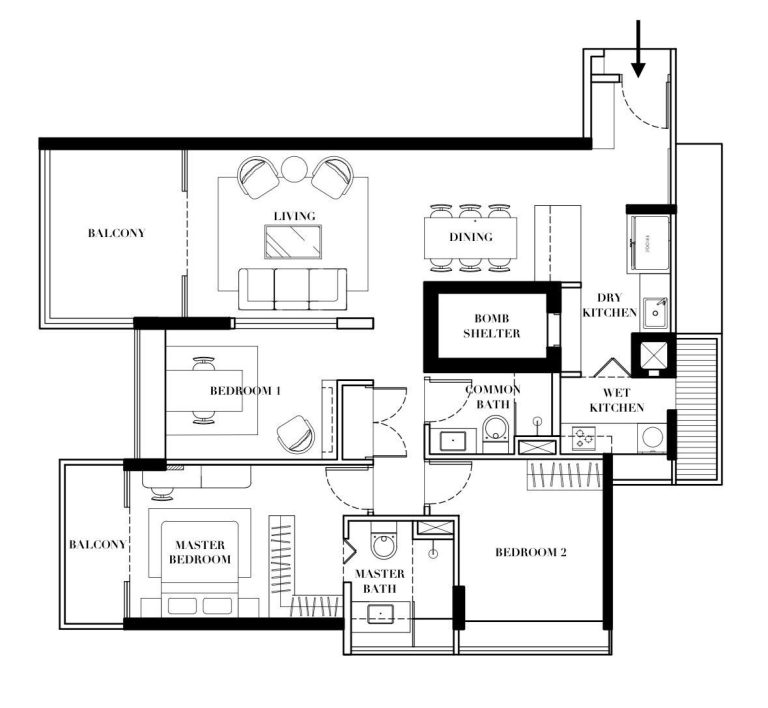 Luxe Ville floor plan_1346sqft